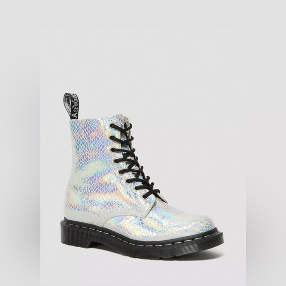 Martens 1460 Pascal Snake Metallic Suede Boots – Women's Size